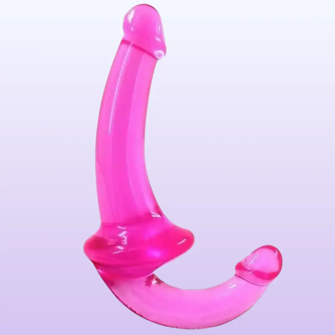 The Strap-On Zuvix Medikal Silikon Lezbiyen Strapless Dildo-Pink