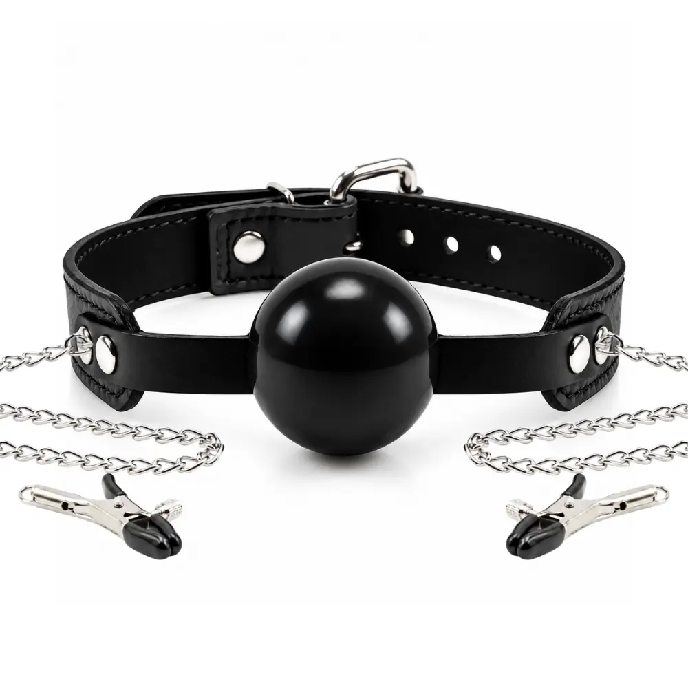 Pipedream Fetish Fantasy Series Ball Gag & Nipple Clamps