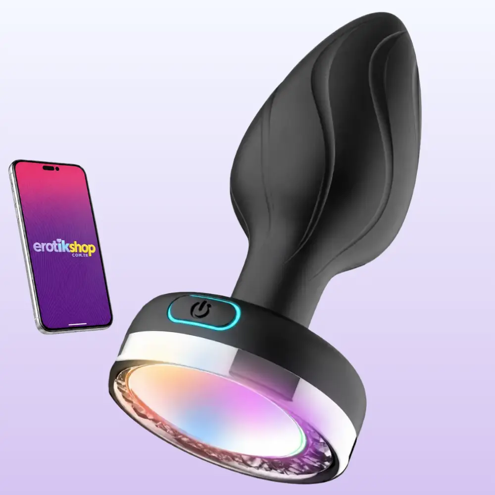 The Anal Fantasy Aticon Telefon Kontrollü Led Işıklı Titreşimli Anal Plug