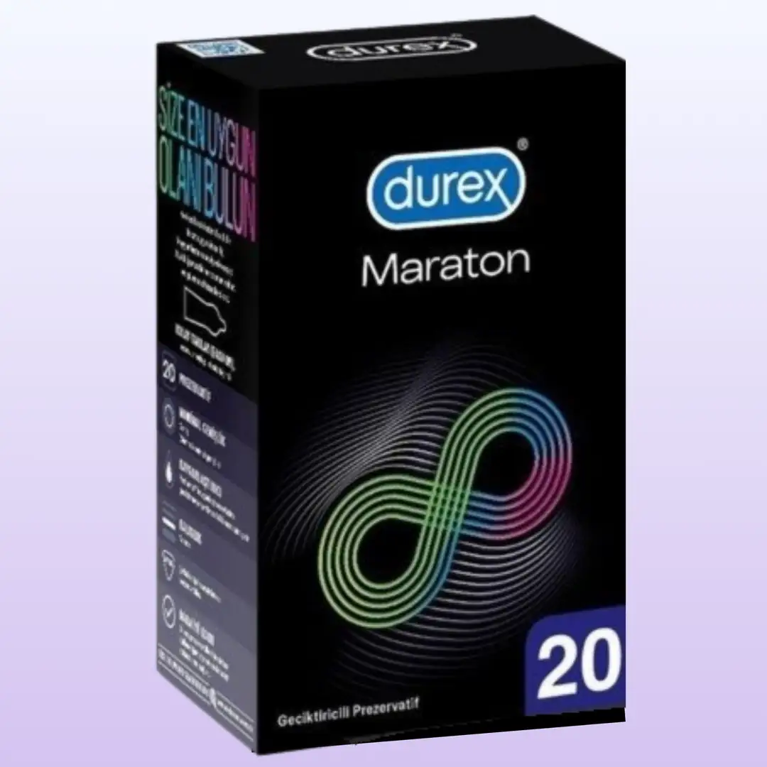 Durex Maraton 20’li Paket Prezervatif Uzun Süren Keyif Kondom