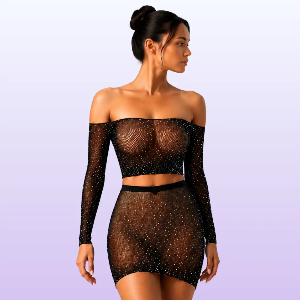 The Night Fantasy Wear Parıltılı Seksi Vücut Çorabı