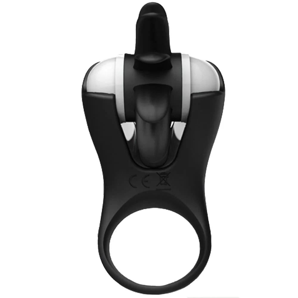 The Cock Ring Clitoral Stimulating Şarjlı Penis Halkası﻿-Black