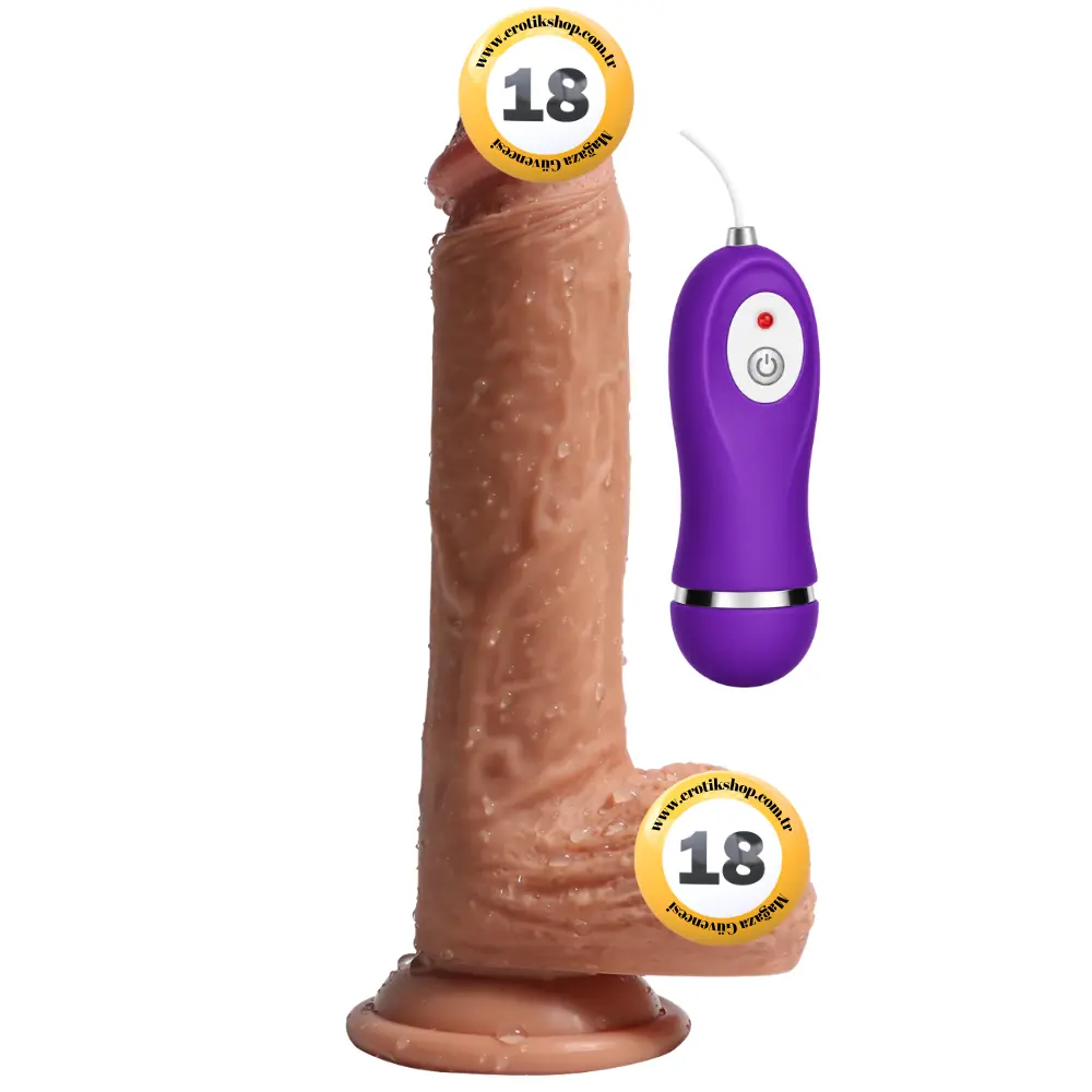 Shequ Dildo Series Dean Natural Doku 21 Cm Titreşimli Realistik Penis
