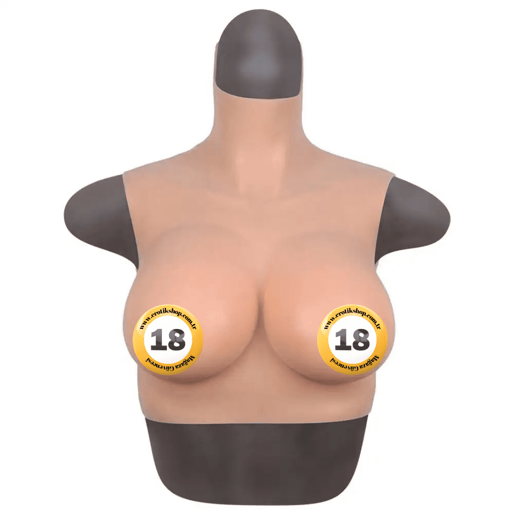 Bodysuit Crossdresser Askılı Giyilebilir Silikon Göğüs M Beden