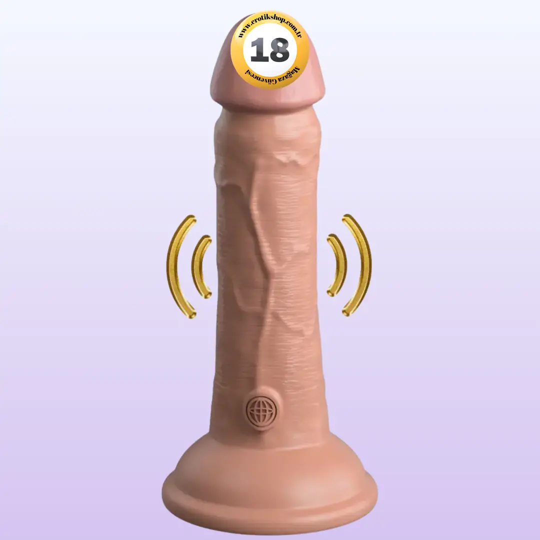 Pipedream King Cock Elite Silicone 6'' Et Doku Titreşimli Amerikan Dildo - Elite 6-Flesh