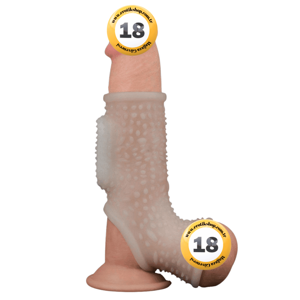 Lovetoy Vibrating Drip Knights Ring with Scrotum Sleeve Titreşimli Penis Halkası LV343116