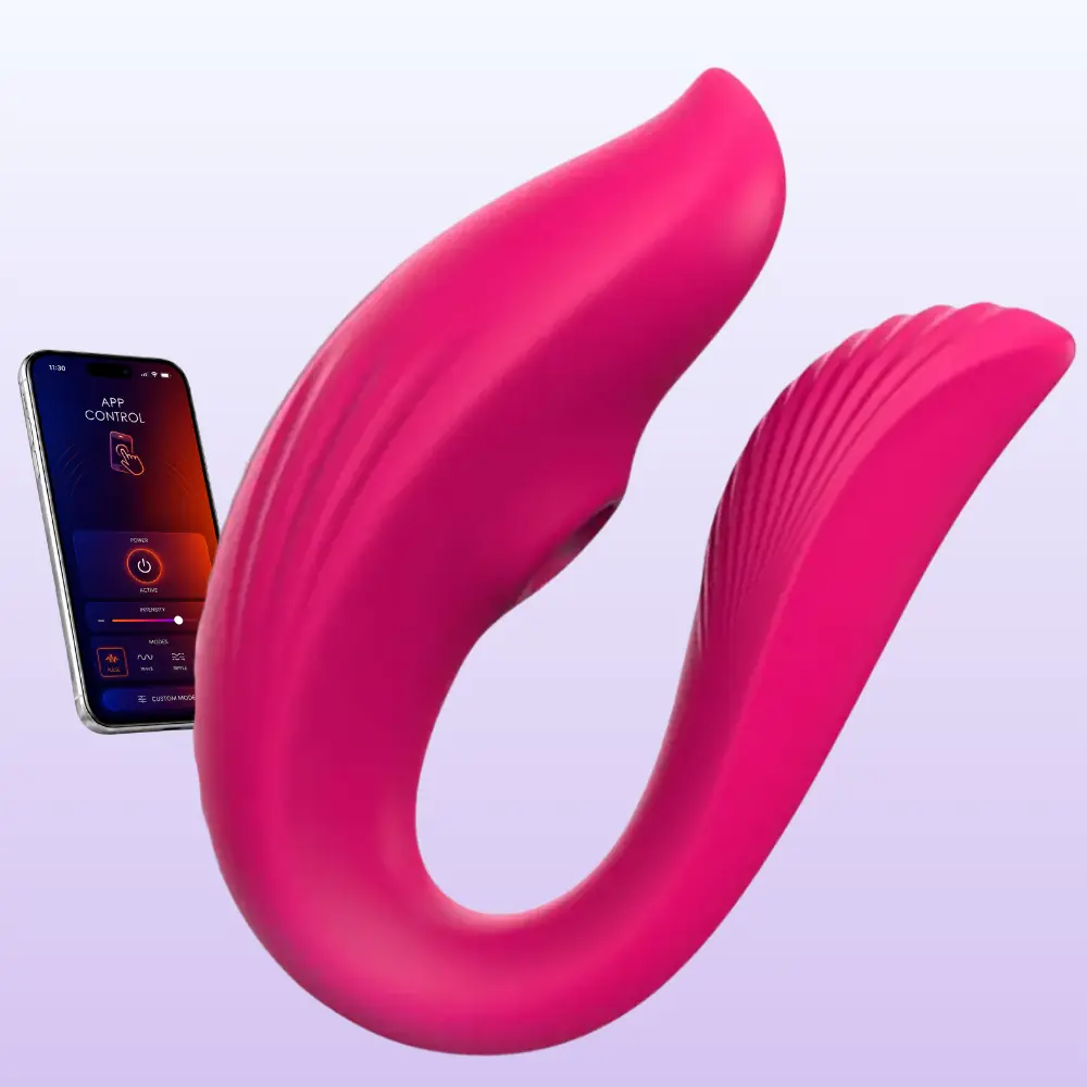 The Vibe Couples Nata Telefon Kontrollü Emişli Partner Vibratör
