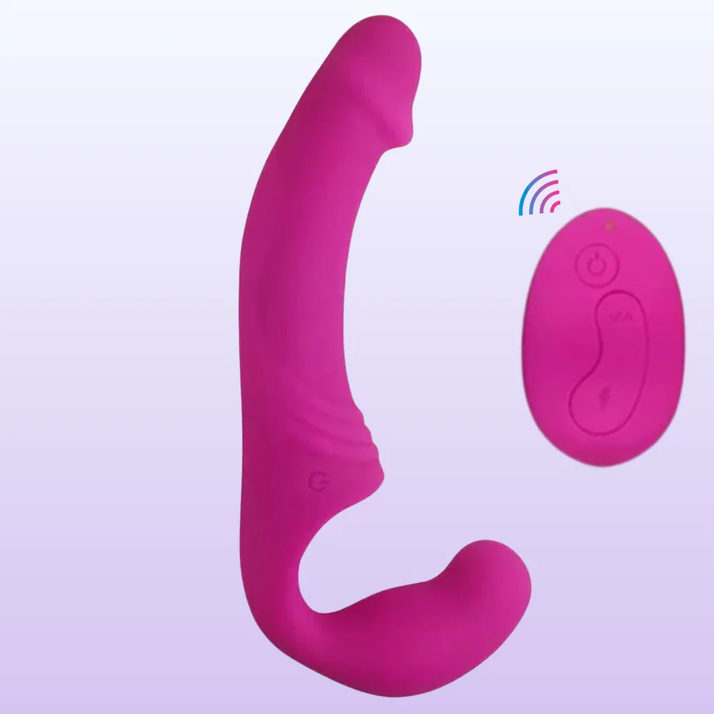 Aphrodisia Double Rider Pink Remote Control Strapless Strap-On Vibratör