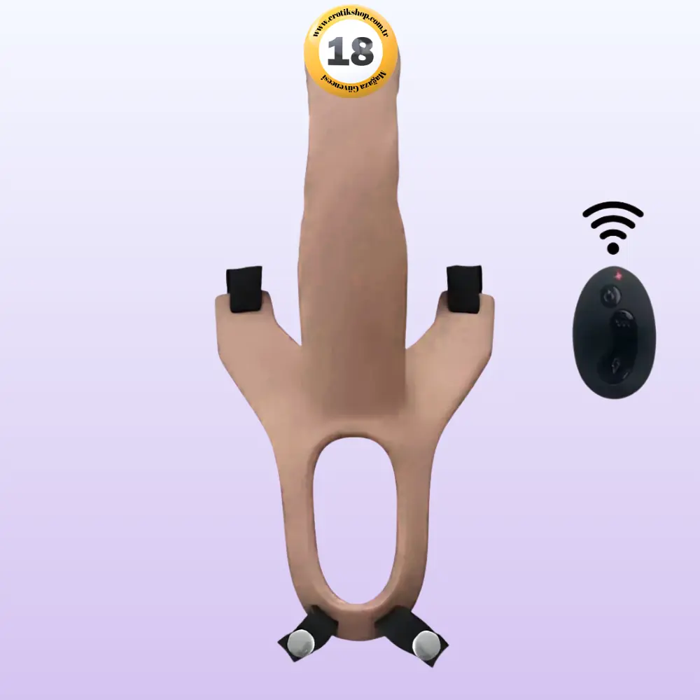 Aphrodisia Hollow Strap-On Flesh 17 Cm İçi Boş Titreşimli Kemerli Penis