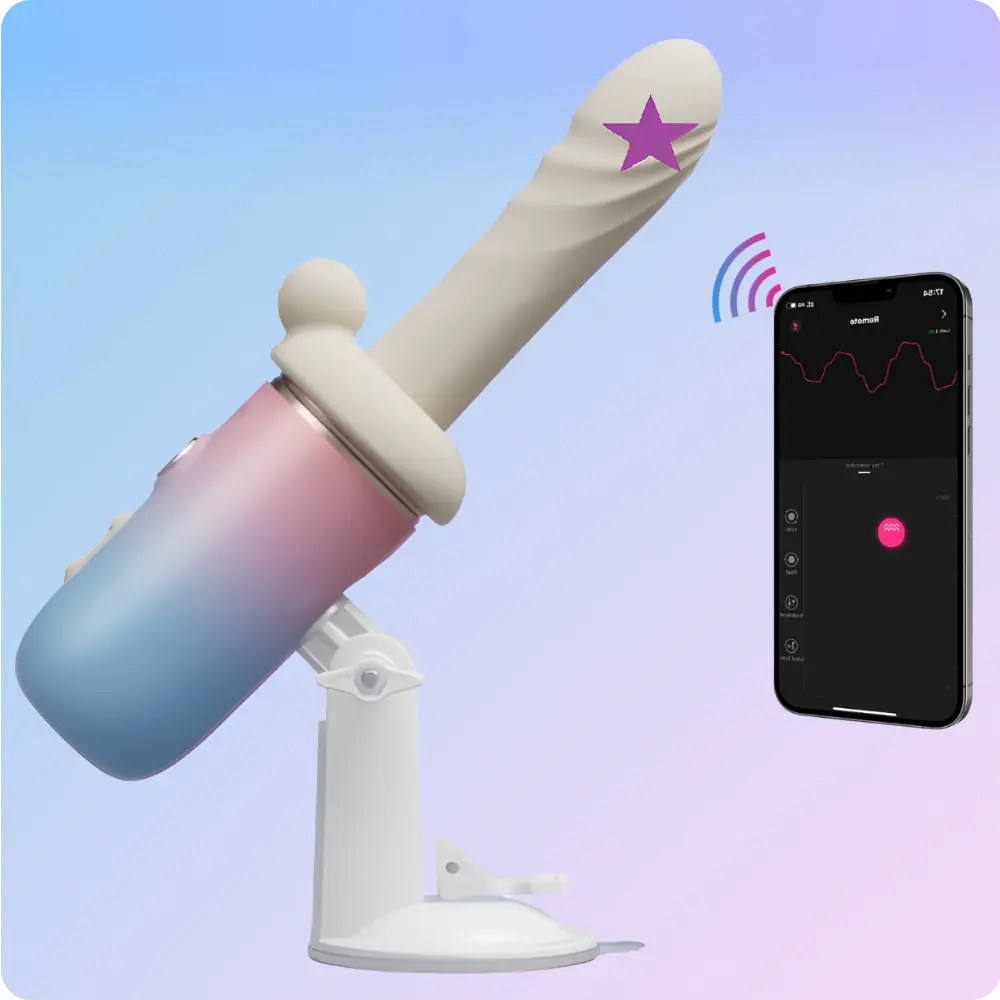 Lovense Spinel Telefon Kontrollü Ultra Yüksek Hızlı İleri Geri Hareketli Dildo