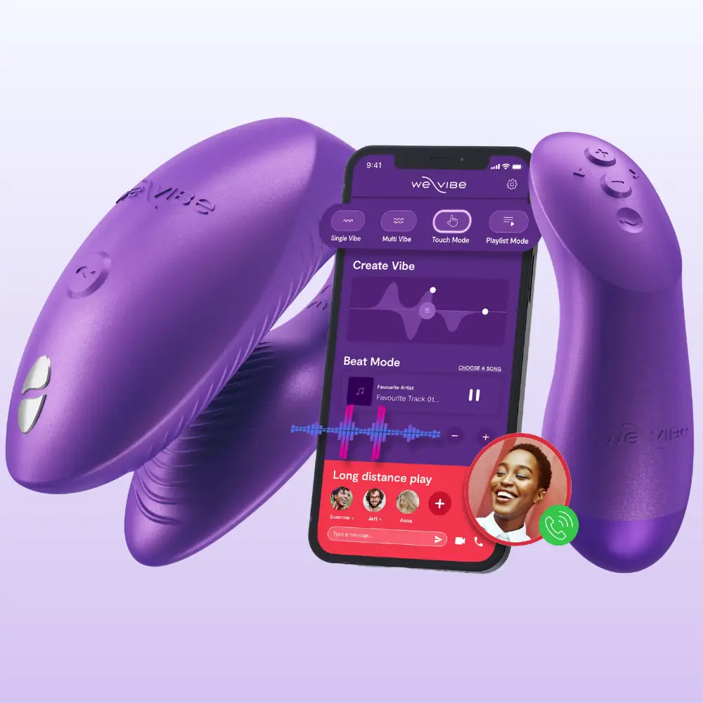 We-Vibe Chorus Pro Uzaktan Kumandalı ve Telefon Kontrollü Couples Vibratör-Purple