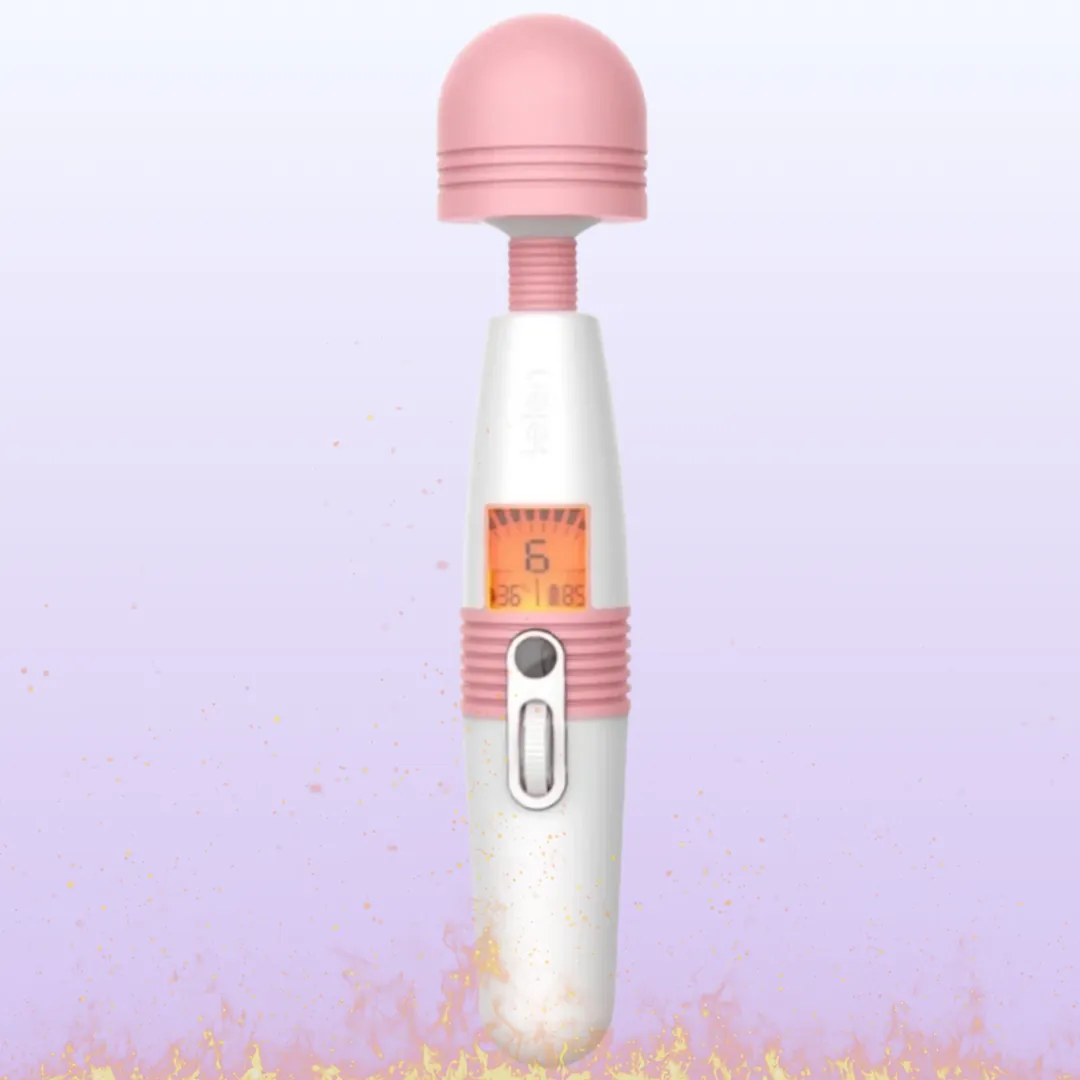 Leten Young Version Masaj Wand Göstergeli ve Isıtmalı Masaj Aleti - Pink