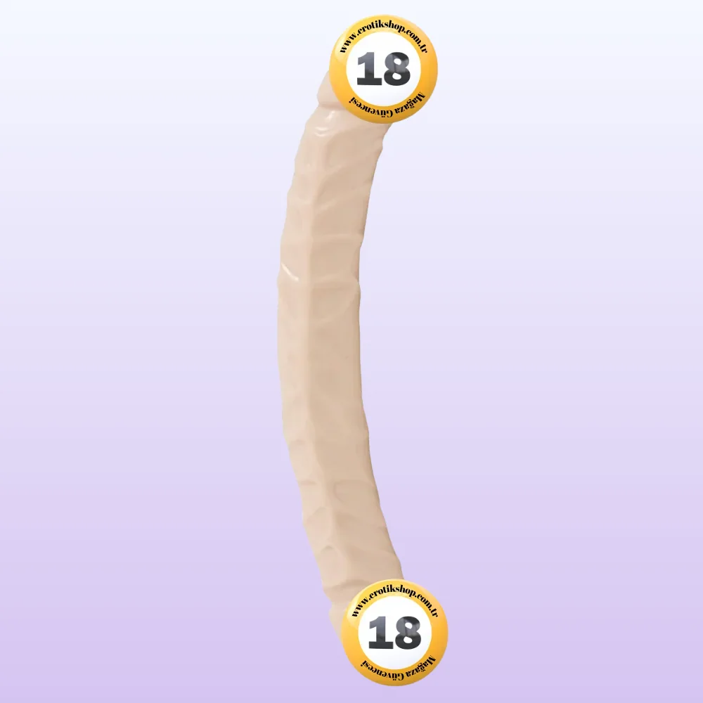 Doc Johnson Jr. Veined 30 Cm Çift Taraflı Realistik Jel Penis-Ten