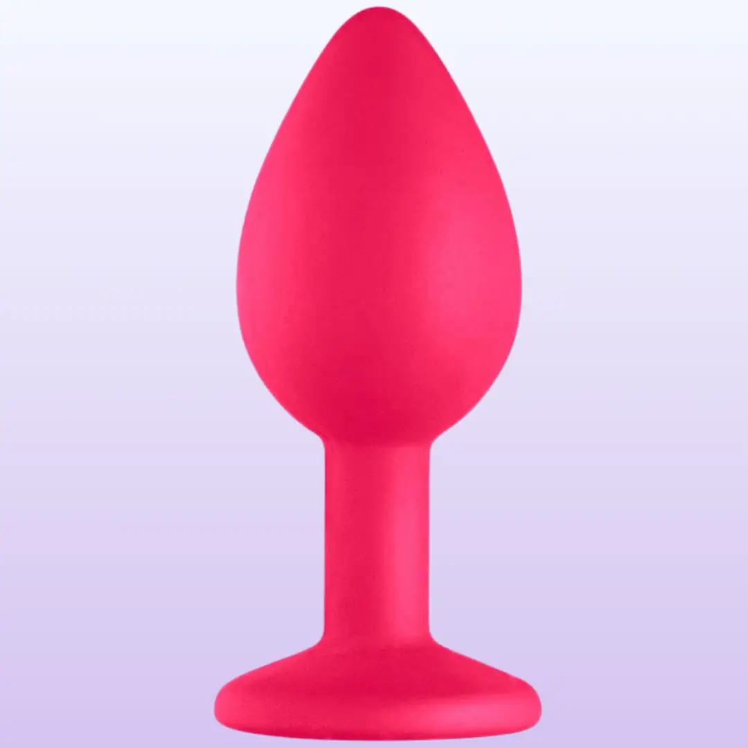 The Anal Fantasy Pink Silicone Butt Silikon Anal Plug-Medium