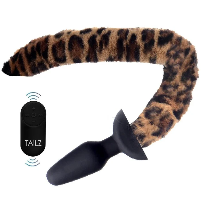 Xr Waggerz Moving And Vibrating Leopard Tail And Ears Kuyruklu Anal Vibratör
