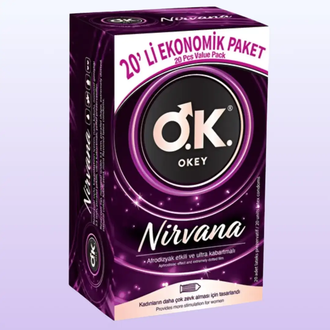 Okey Nirvana 20'li Paket Prezervatif Kondom