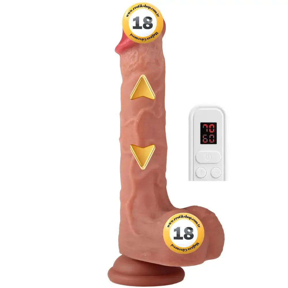 The Dildo Brian Uzaktan Kumandalı İleri Geri Hareketli Realistik Vibratör