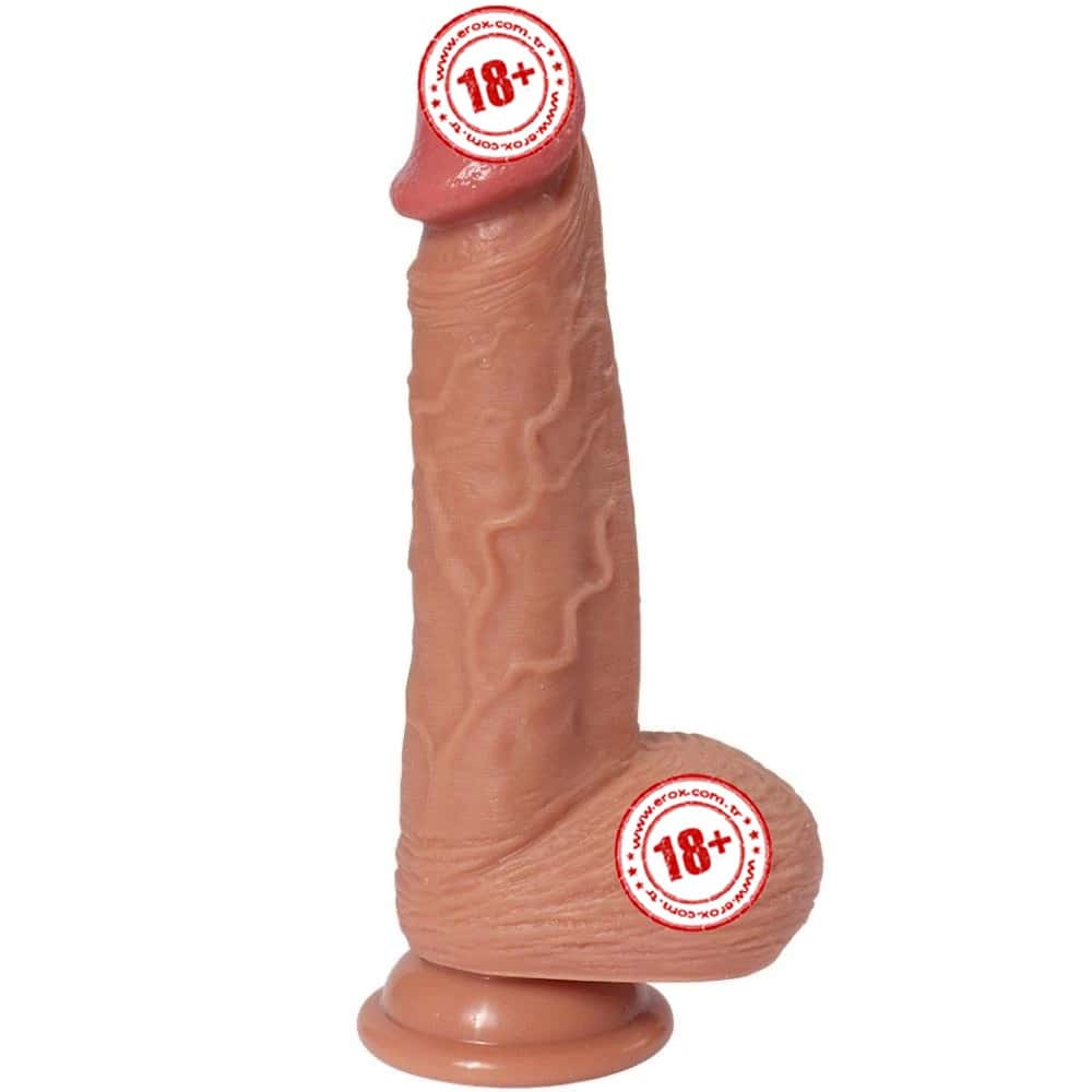 Shequ Dildo Series İke Natural Dokdu 20 Cm Realistik Penis