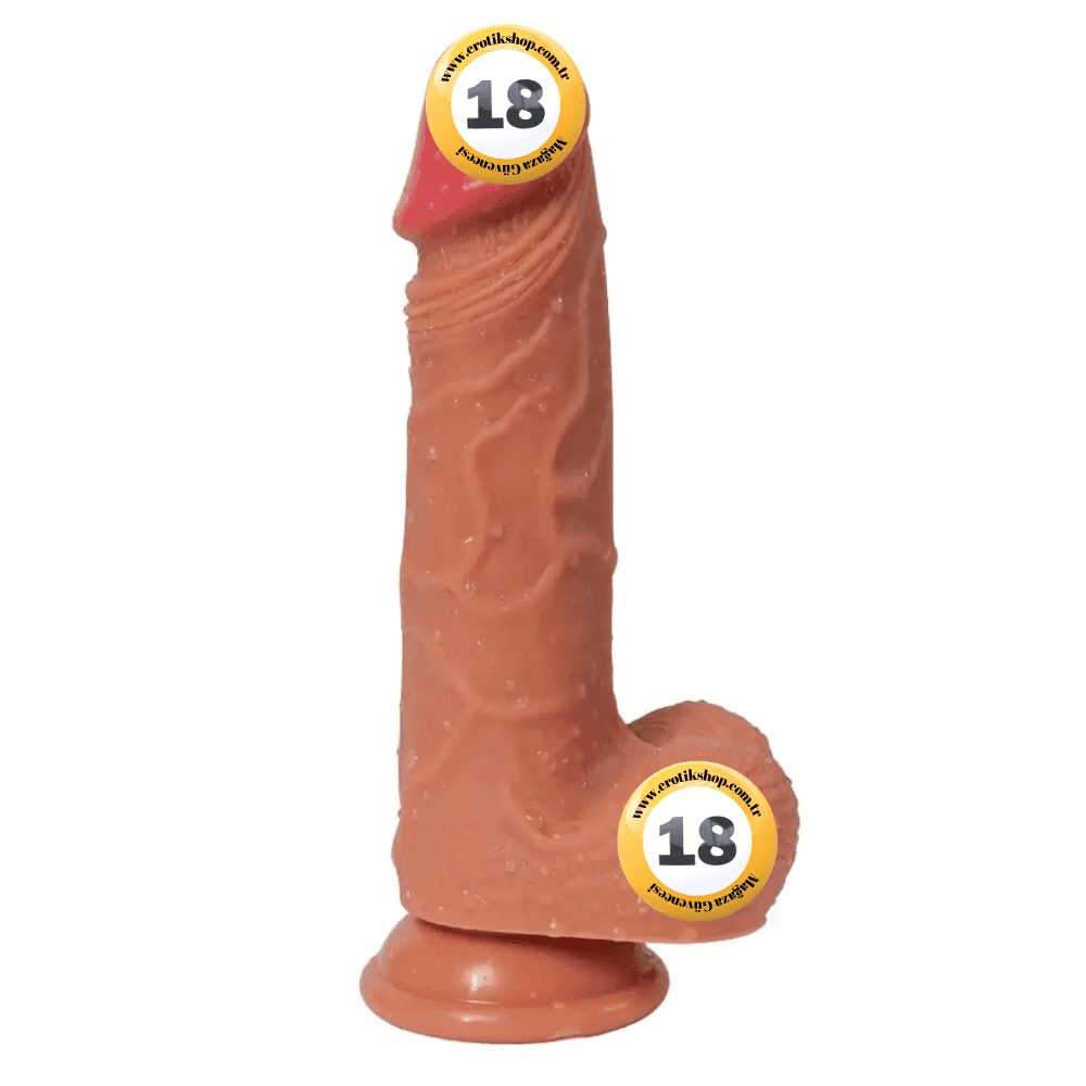Shequ Dildo Series Hansen Natural Doku 21 Cm Titreşimli Realistik Penis