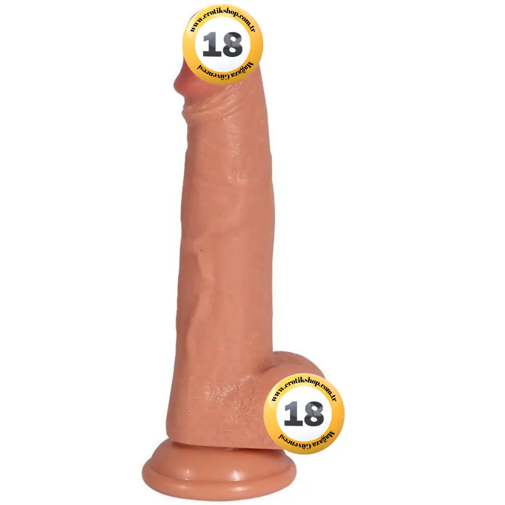 Shequ Dildo Series Archie Natural Çift Katmanlı 21 Cm Realistik Penis