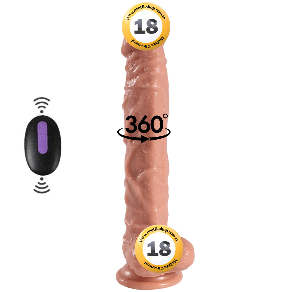 Shequ Rotating Dildo Jihad Knight 25 Cm Dönebilen Hareketli Realistik Penis