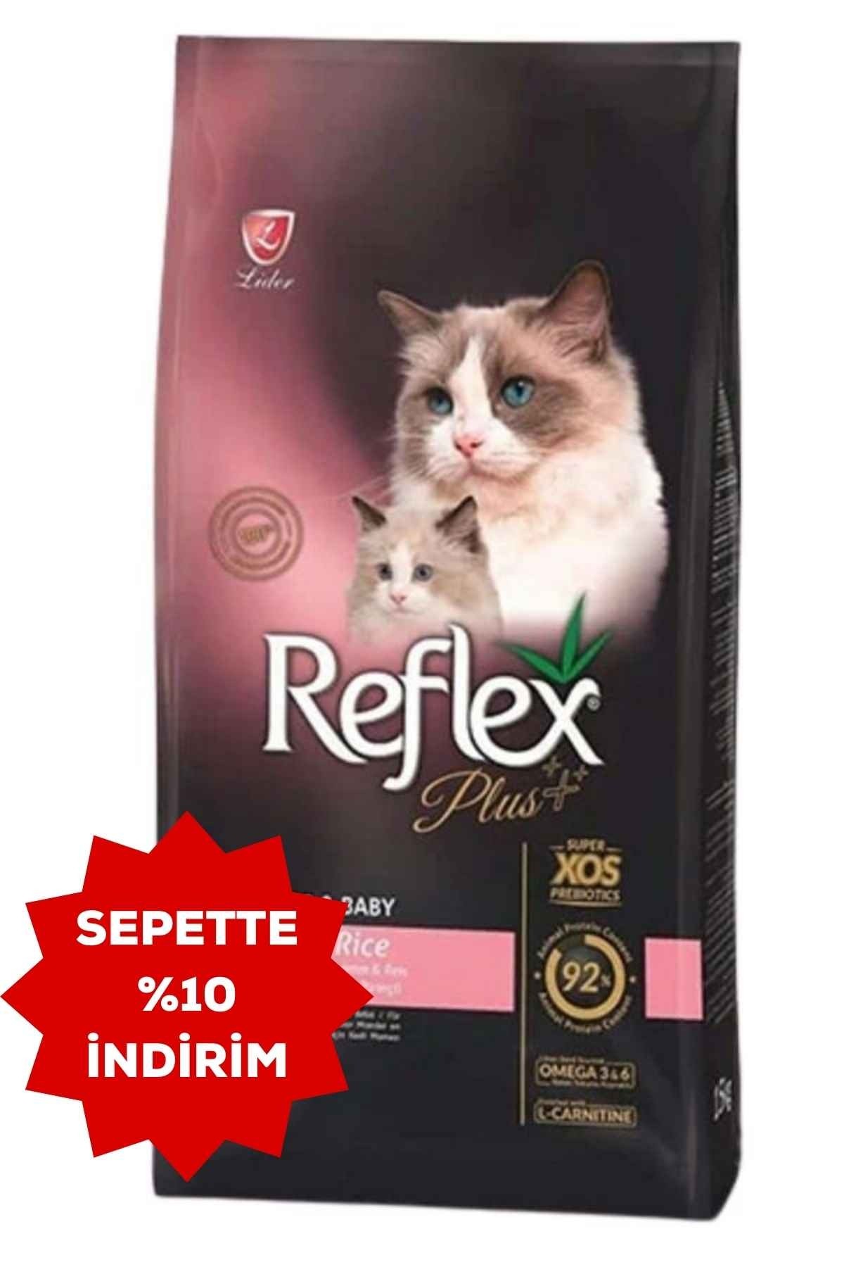 REFLEX Plus Mother BaBy Kuzulu Yavru, Hamile ve Emziren Kedi Maması 15 Kg