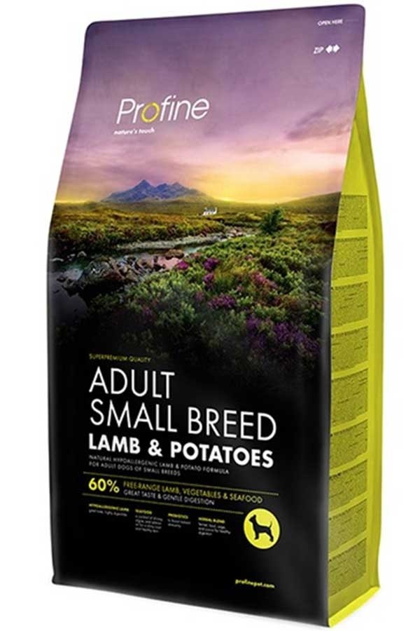 PROFINE Düşük Tahıllı Kuzulu ve Patatesli Küçük Irk Hipoalerjenik Yetişkin Köpek Maması 2 Kg
