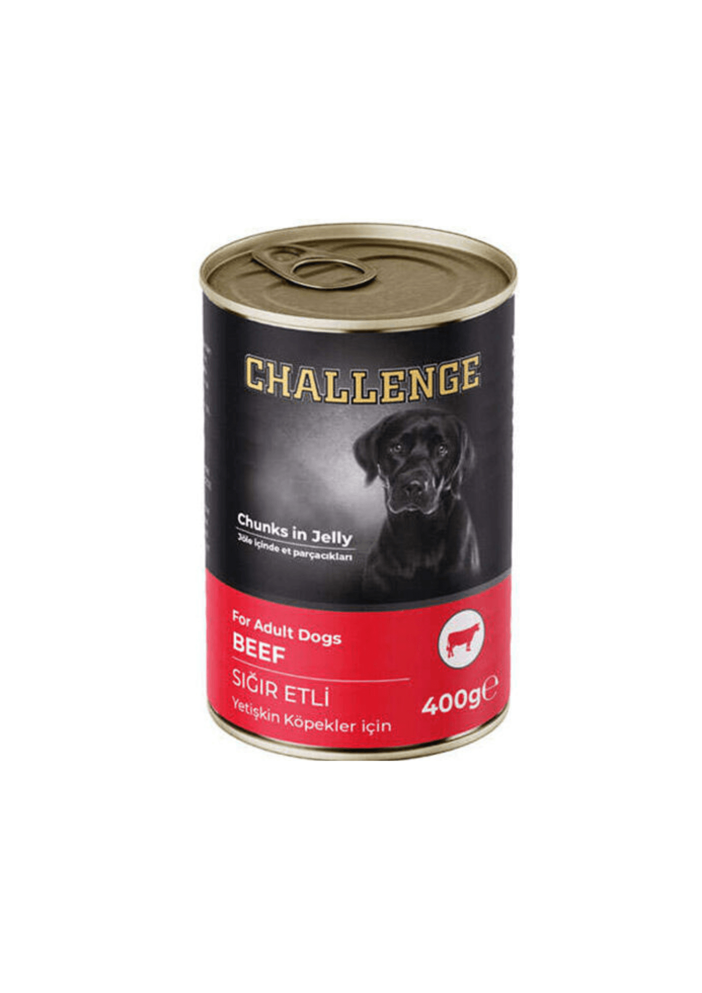 CHALLENGE Sığır Etli Yetişkin Köpek Konservesi 400 gr