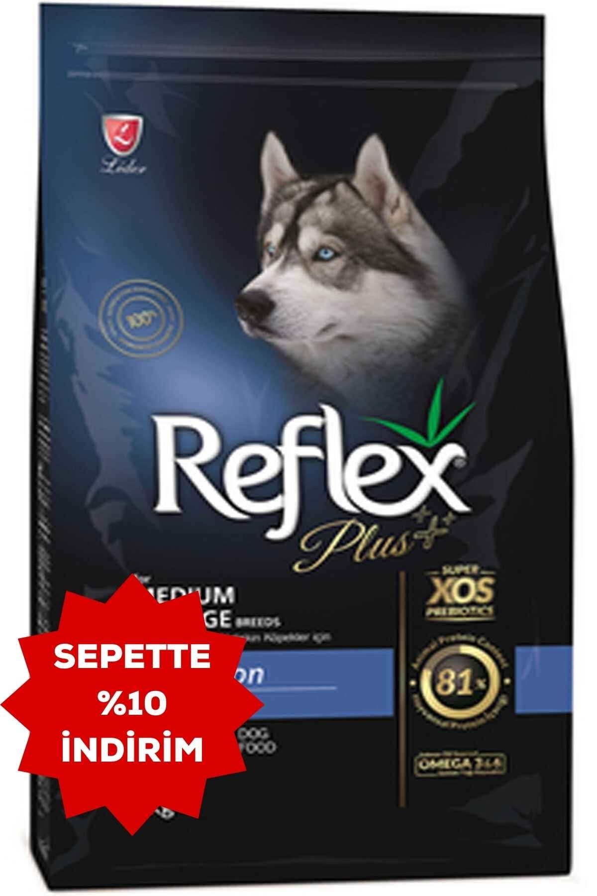 REFLEX Plus Somonlu Orta Büyük Irk Yetişkin Köpek Maması 3 KG