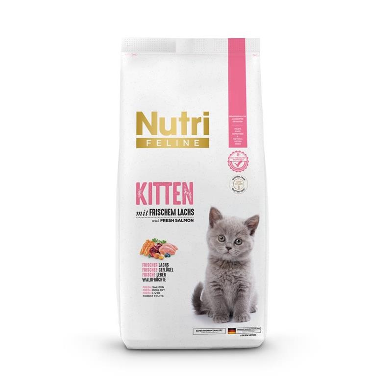 NUTRI FELINE Glutensiz Düşük Tahıllı Somonlu Kitten Yavru Kedi Maması 2 Kg