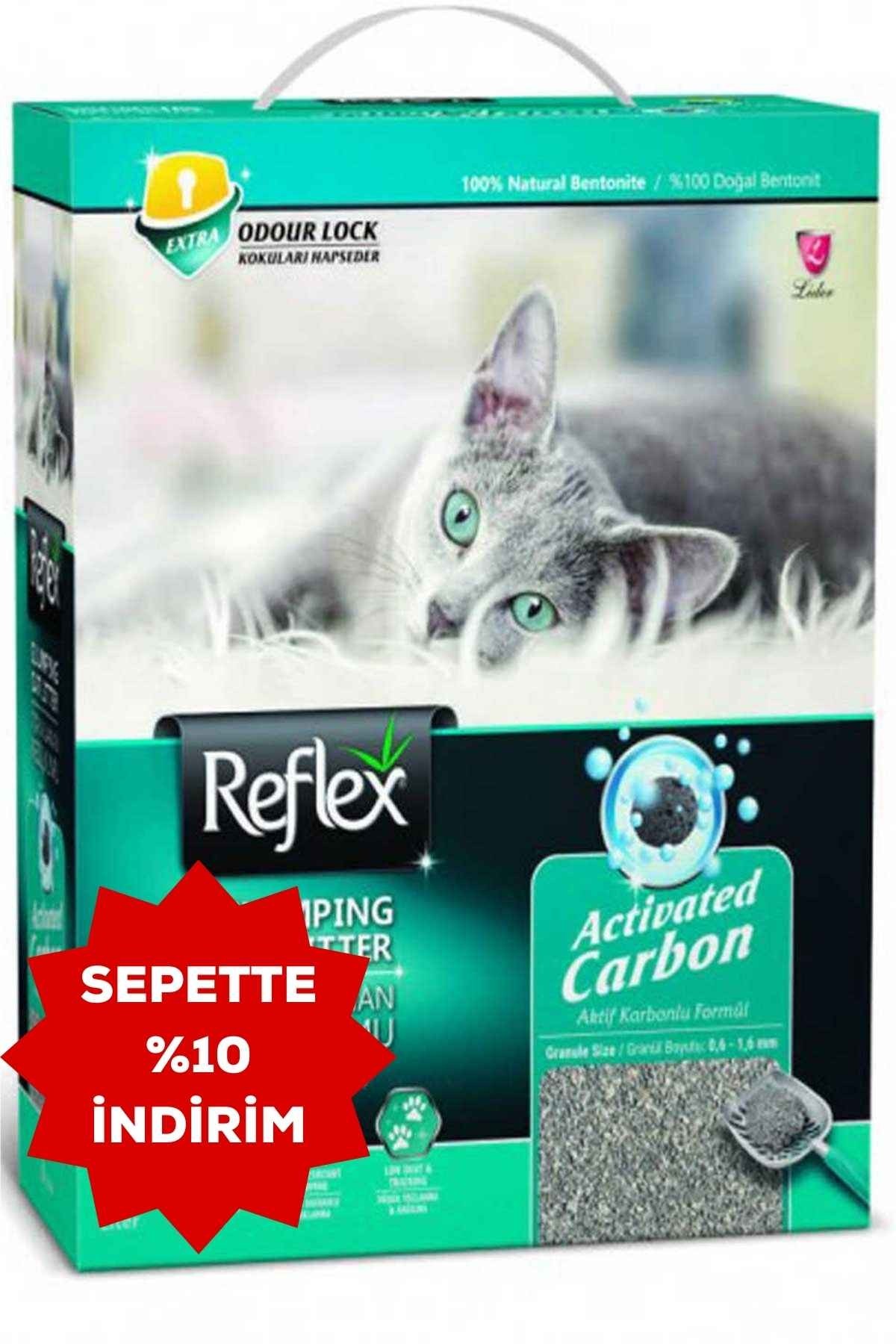 REFLEX Box Kokulu Aktif Karbonlu Gri Kedi Kumu 6 LT