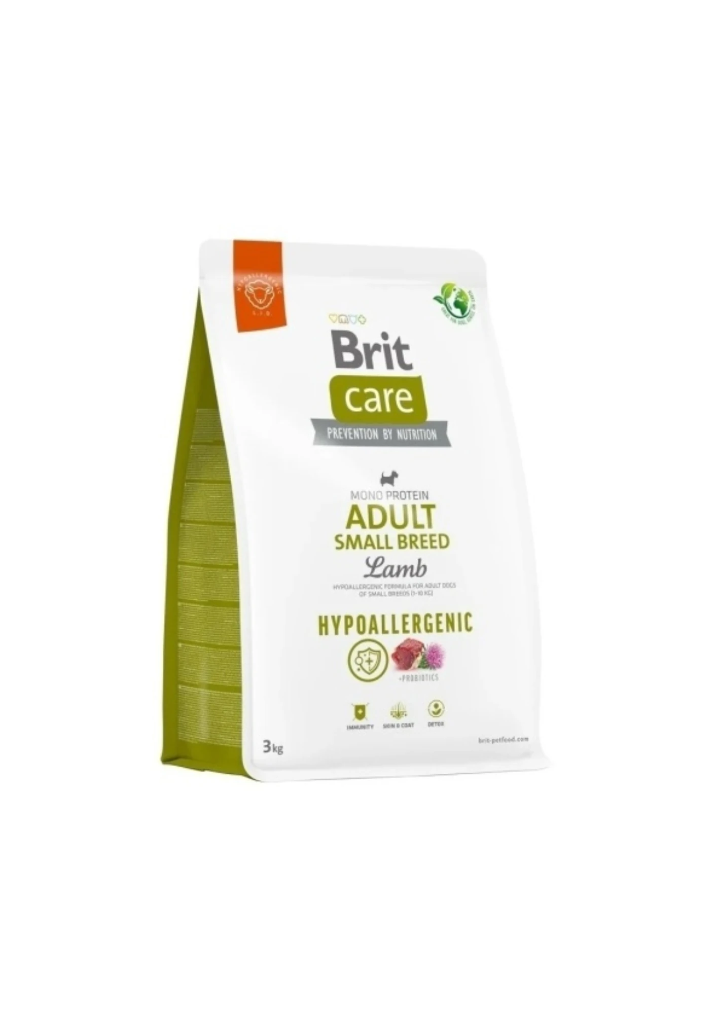 BRIT CARE Mono Protein Kuzulu ve Pirinçli Küçük Irk Hipoalerjenik Yetişkin Köpek Maması 3 Kg