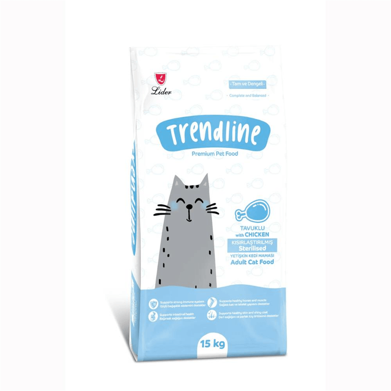 TRENDLINE Sterilised Tavuklu Kısır Kedi Maması 15 Kg