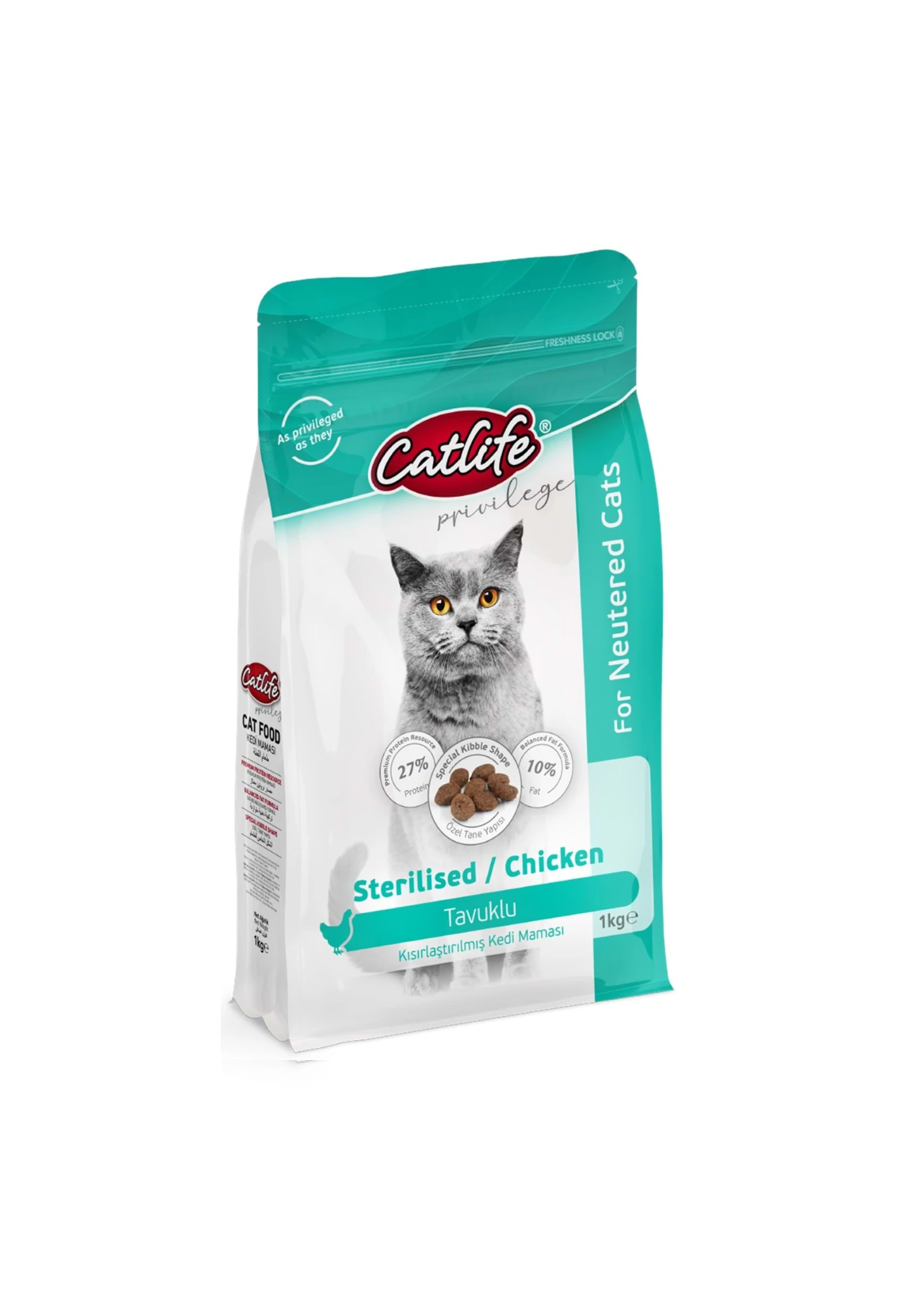 CATLIFE Tavuklu Kısır Yetişkin Kedi Maması 1 Kg