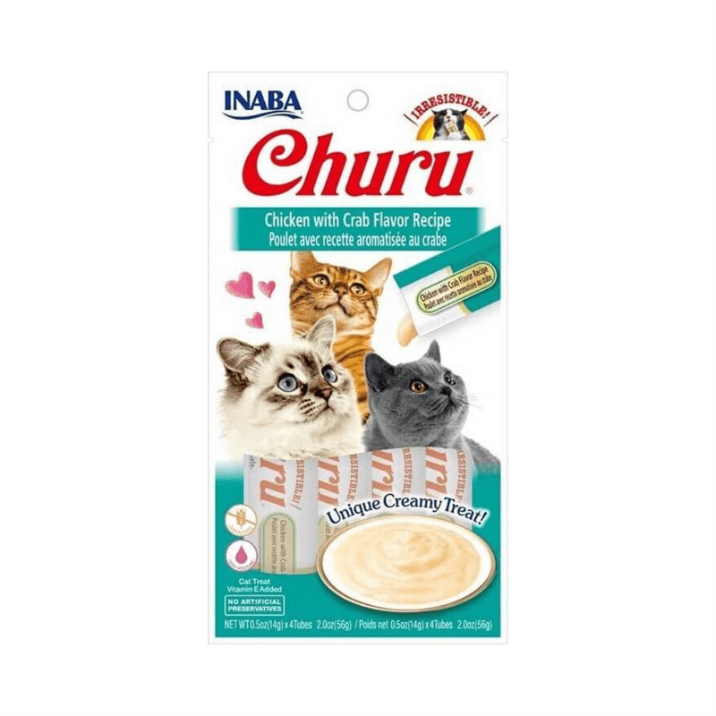 CIAO CHURU Cream Tavuklu ve Yengeçli Sıvı Kedi Ödül Maması 4X14 Gr