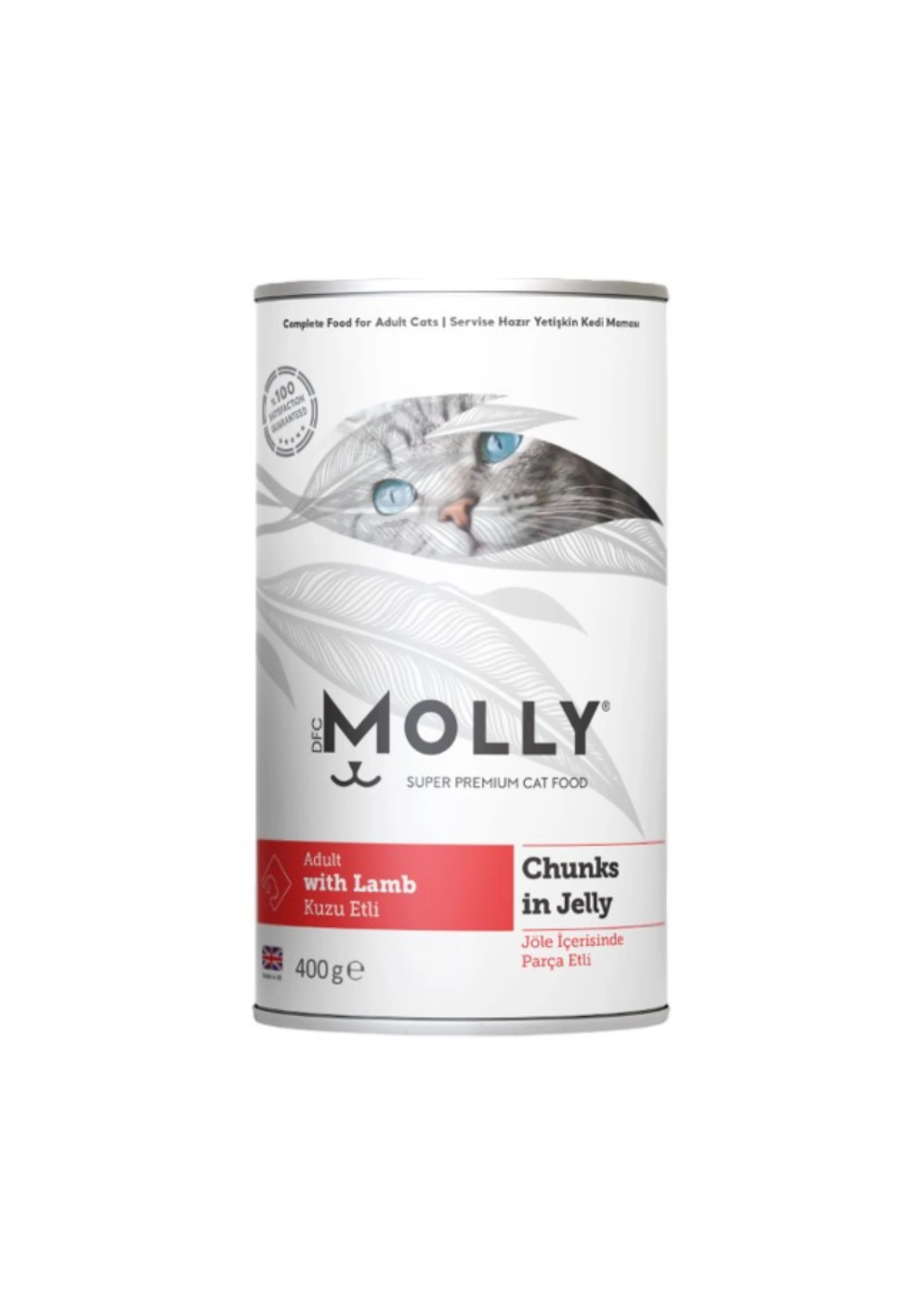 MOLLY Kuzu Etli Jöle İçinde Parça Etli Kedi Konservesi 400 Gr