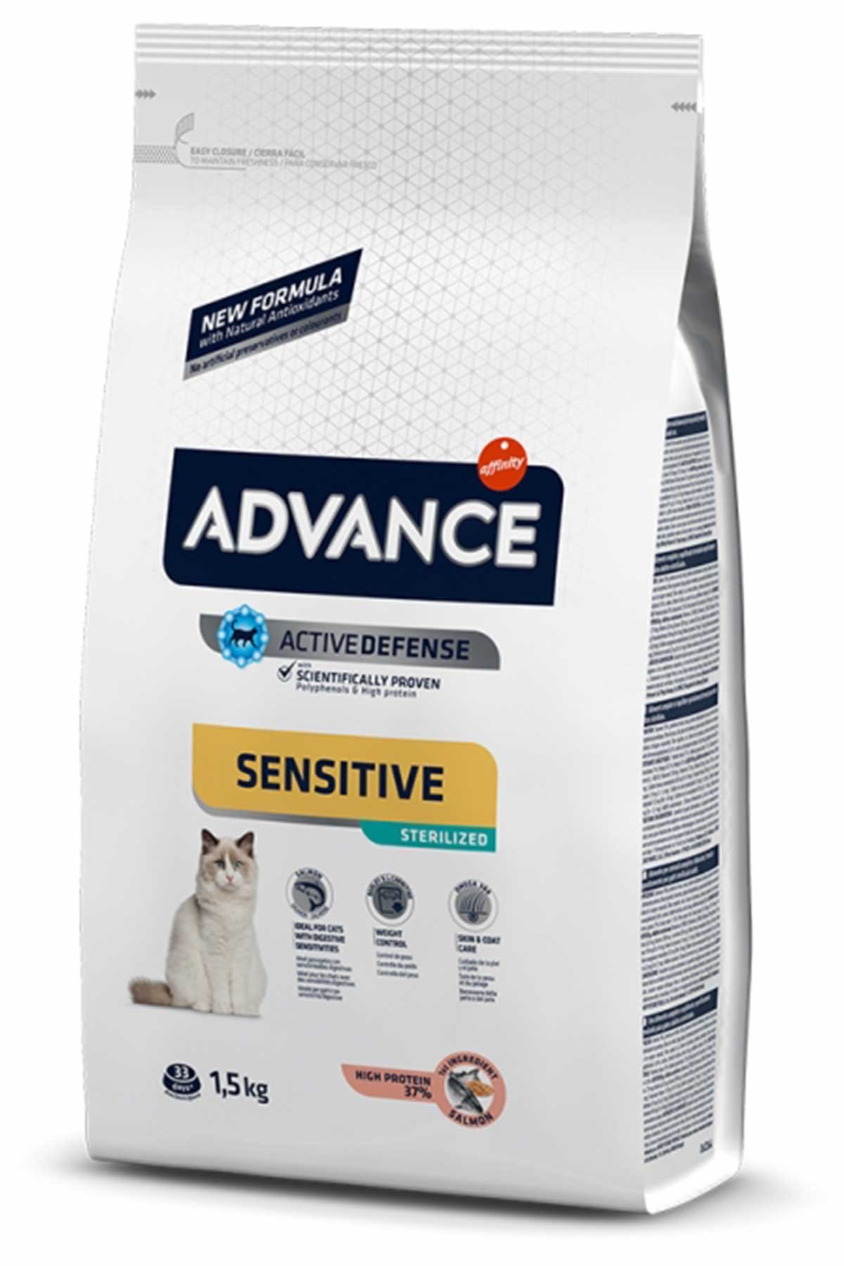 ADVANCE Sensitive Somonlu Kısırlaştırılmış Kedi Maması 1,5 Kg