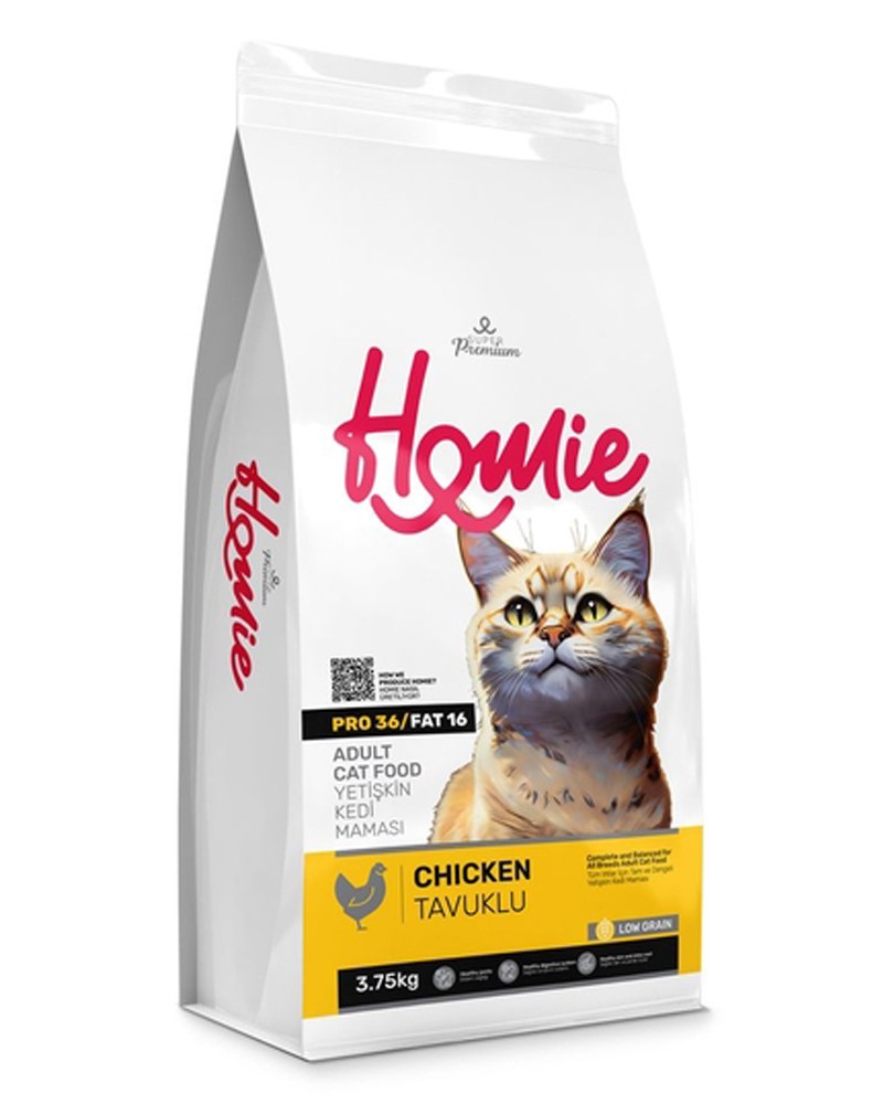 HOMIE PRO36/FAT16 Super Premium Tavuklu Yetişkin Kedi Maması 3,75 Kg