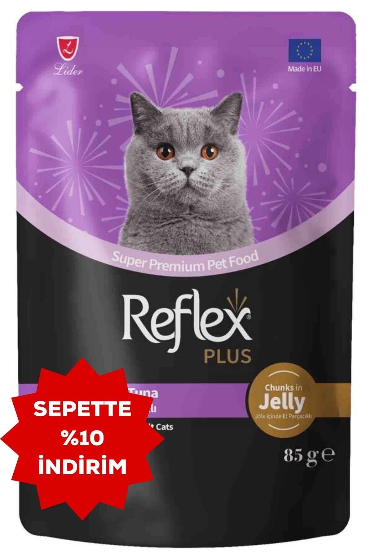 REFLEX PLUS Jole İçinde Et Parçacıklı Somonlu Ve Ton Balıklı Yetişkin Kedi Yaş Maması 85gr