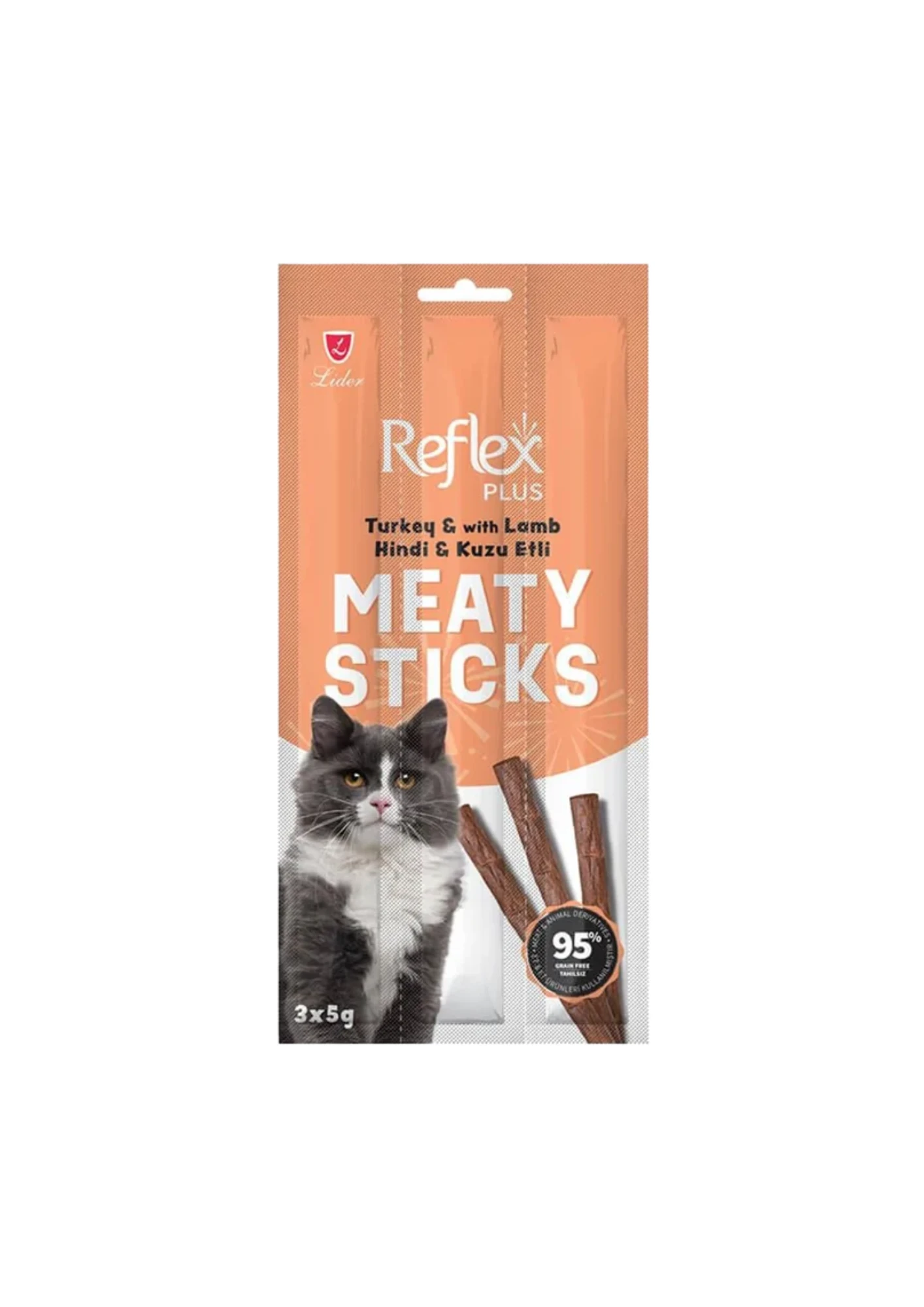 REFLEX Plus Hindi ve Kuzulu Çubuk Kedi Ödülü 3*5 Gr