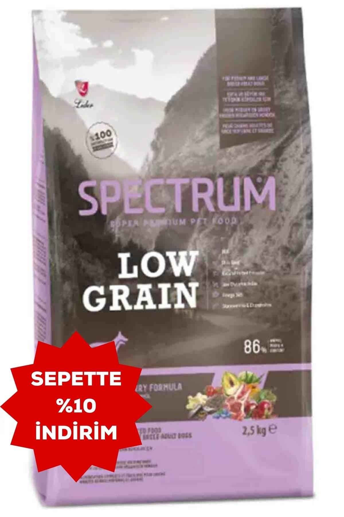 SPECTRUM Düşük Tahıllı Kuzulu, Yaban Mersinli Orta ve Büyük Irk Yetişkin Köpek Maması 2.5 Kg