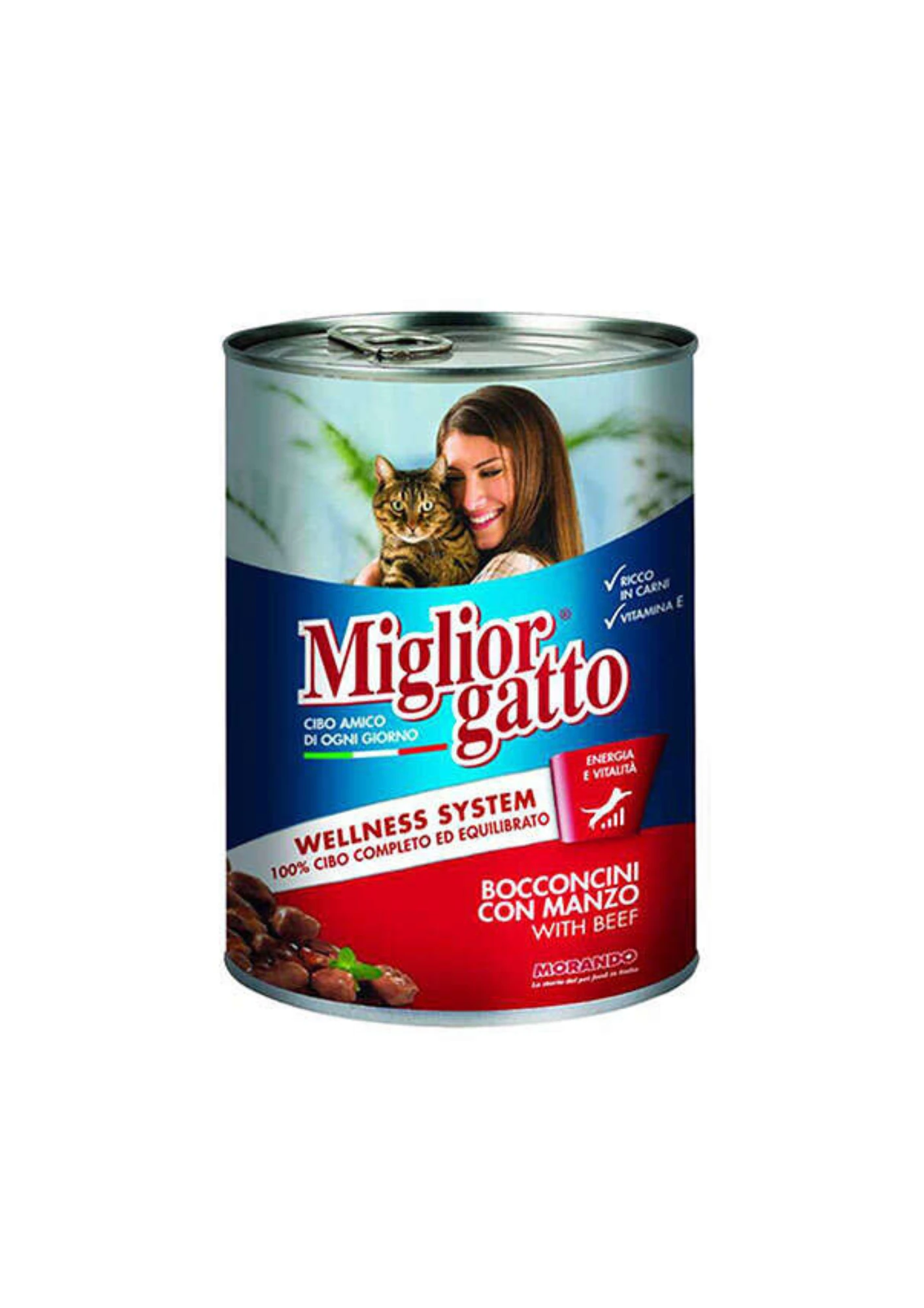 MIGLIOR GATTO Biftekli Yetişkin Kedi Konservesi 405 Gr