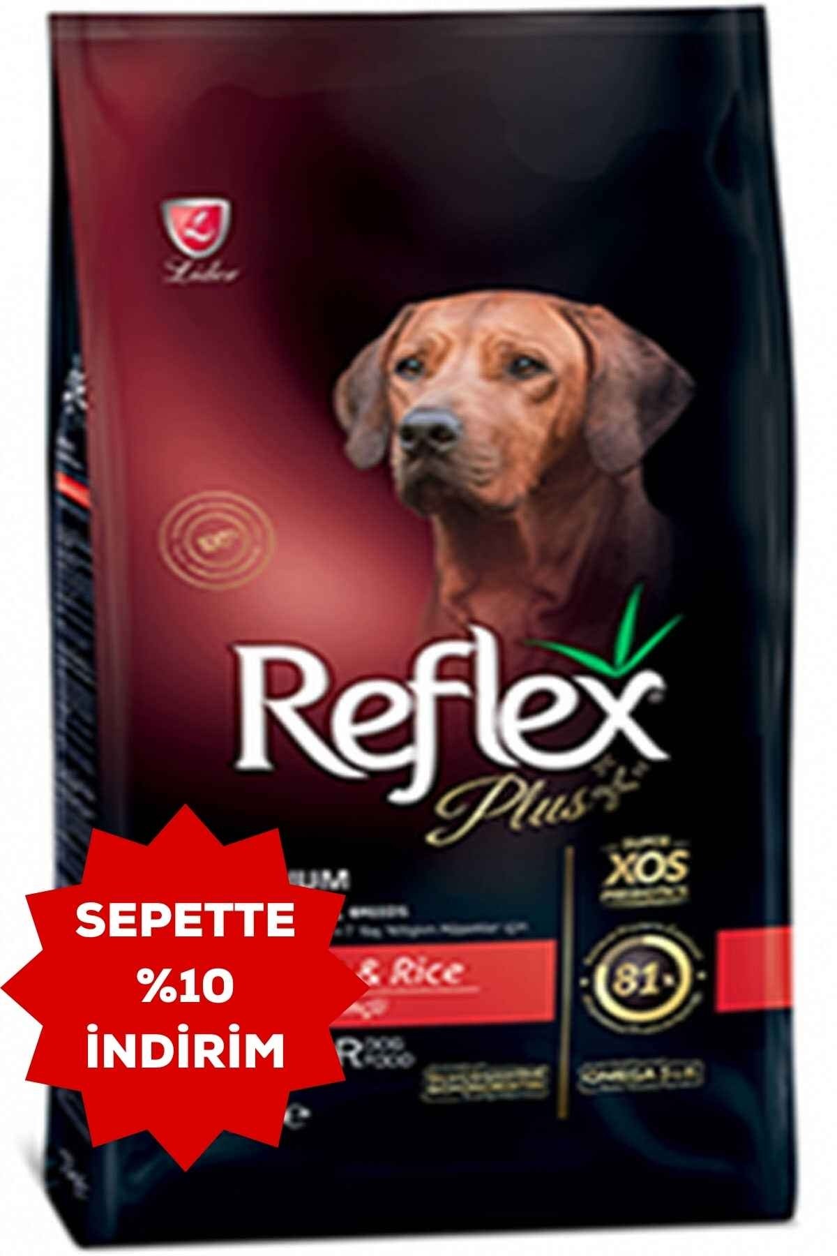 REFLEX Plus Kuzu Pirinç Orta Büyük Irk Yaşlı Köpek Maması 15 KG