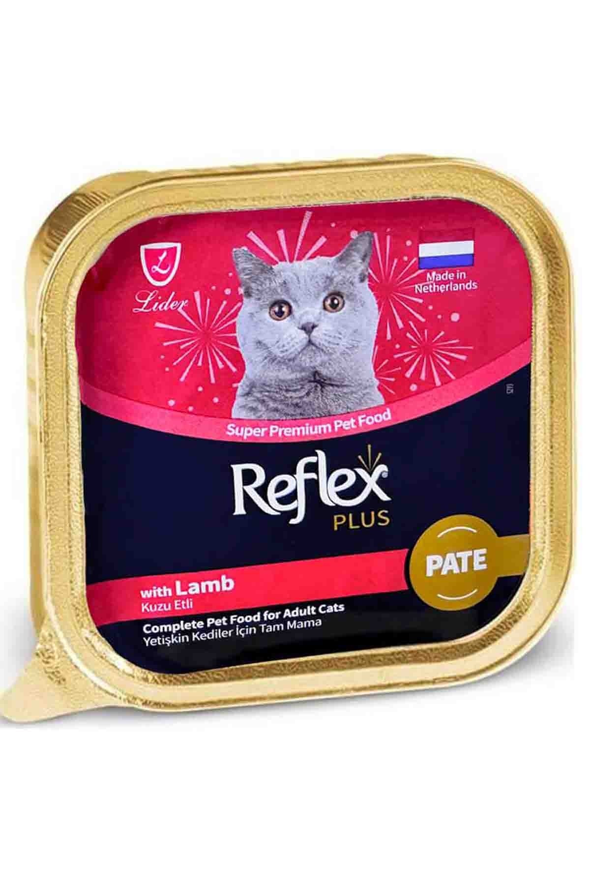 REFLEX Plus Pate Kuzu Etli Yetişkin Kedi Kedi Konservesi 85Gr