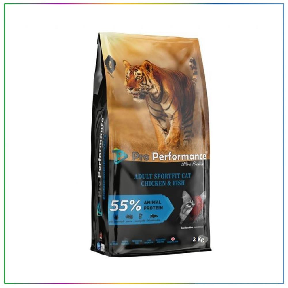 PRO PERFORMANCE Ultra Premium Sport Fit Tavuklu & Karidesli ve Somonlu Yetişkin Kedi Maması 2 Kg