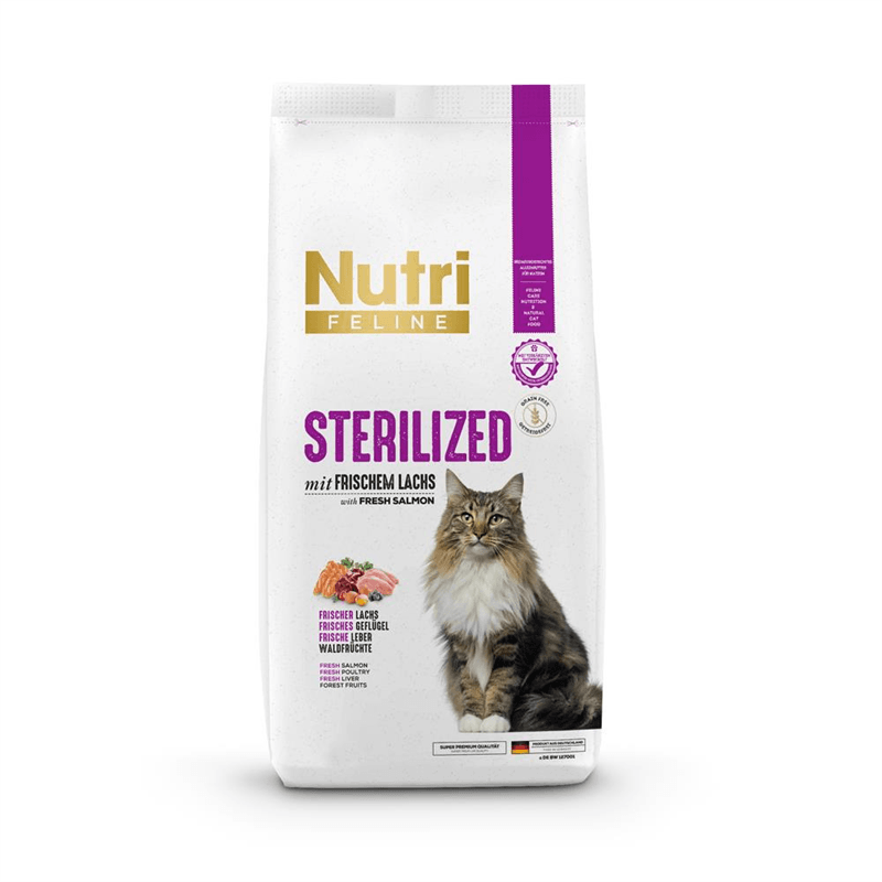 NUTRI FELINE Tahılsız Sterilised Somonlu Kısırlaştırılmış Kedi Maması 10 Kg