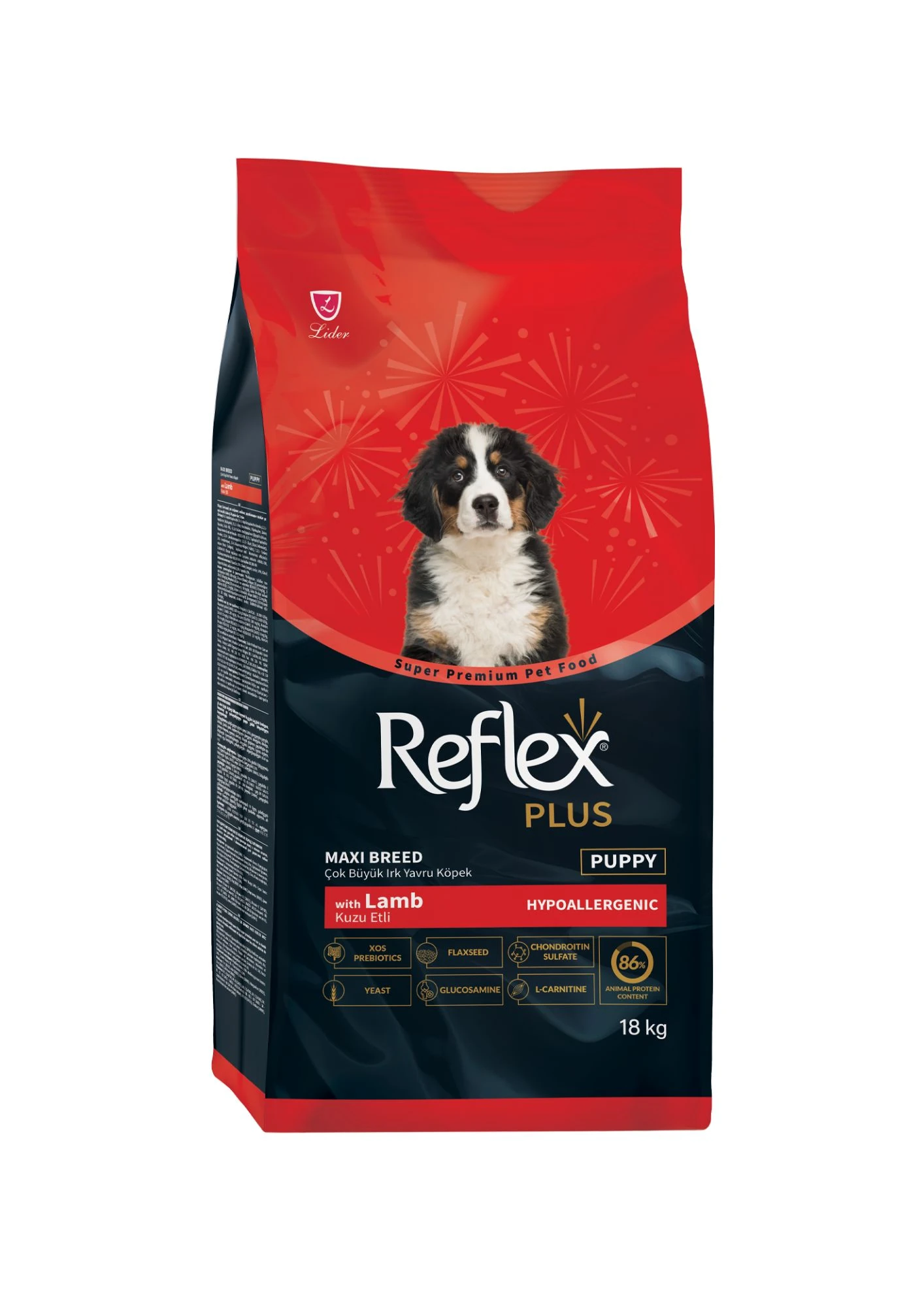 REFLEX Plus Kuzu Etli Orta ve Büyük Irk Yavru Köpek Maması 18 Kg