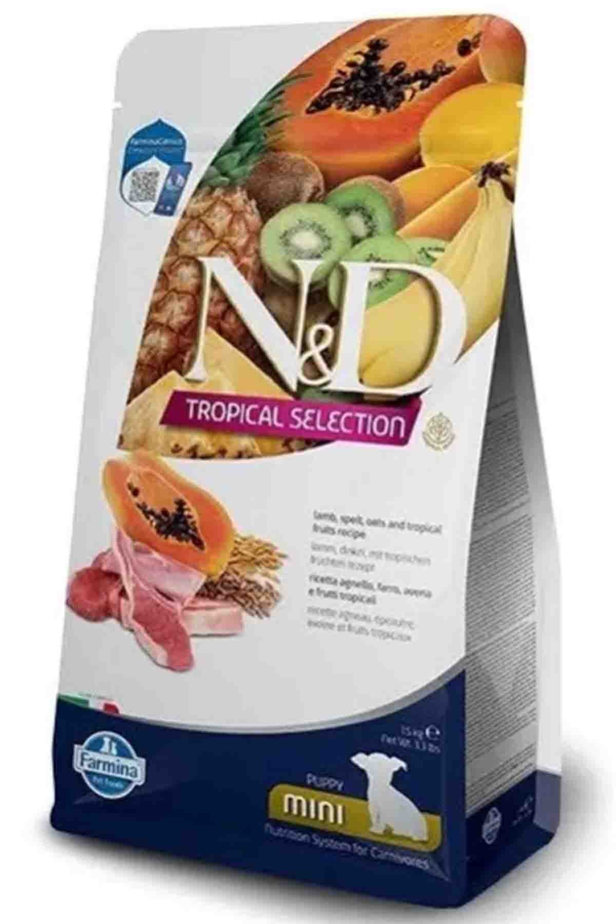 N&D Tropical Selection Kuzulu ve Tropikal Meyveli Mini Irk Yavru Köpek Maması 1,5 Kg