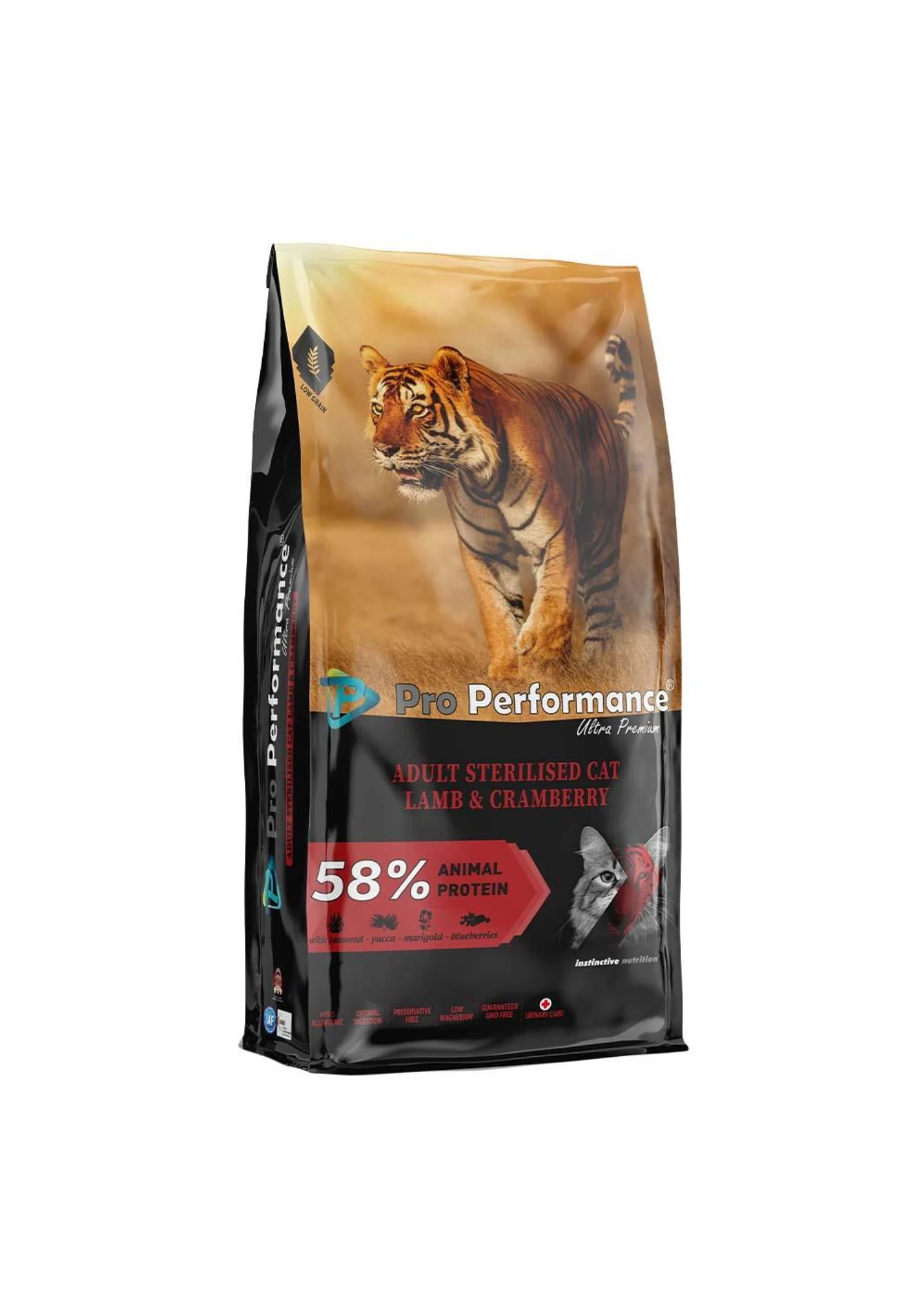 PRO PERFORMANCE Kuzu Etli & Somonlu & Karidesli ve Kızılcıklı Kısırlaştırılmış Kedi Maması 2 Kg
