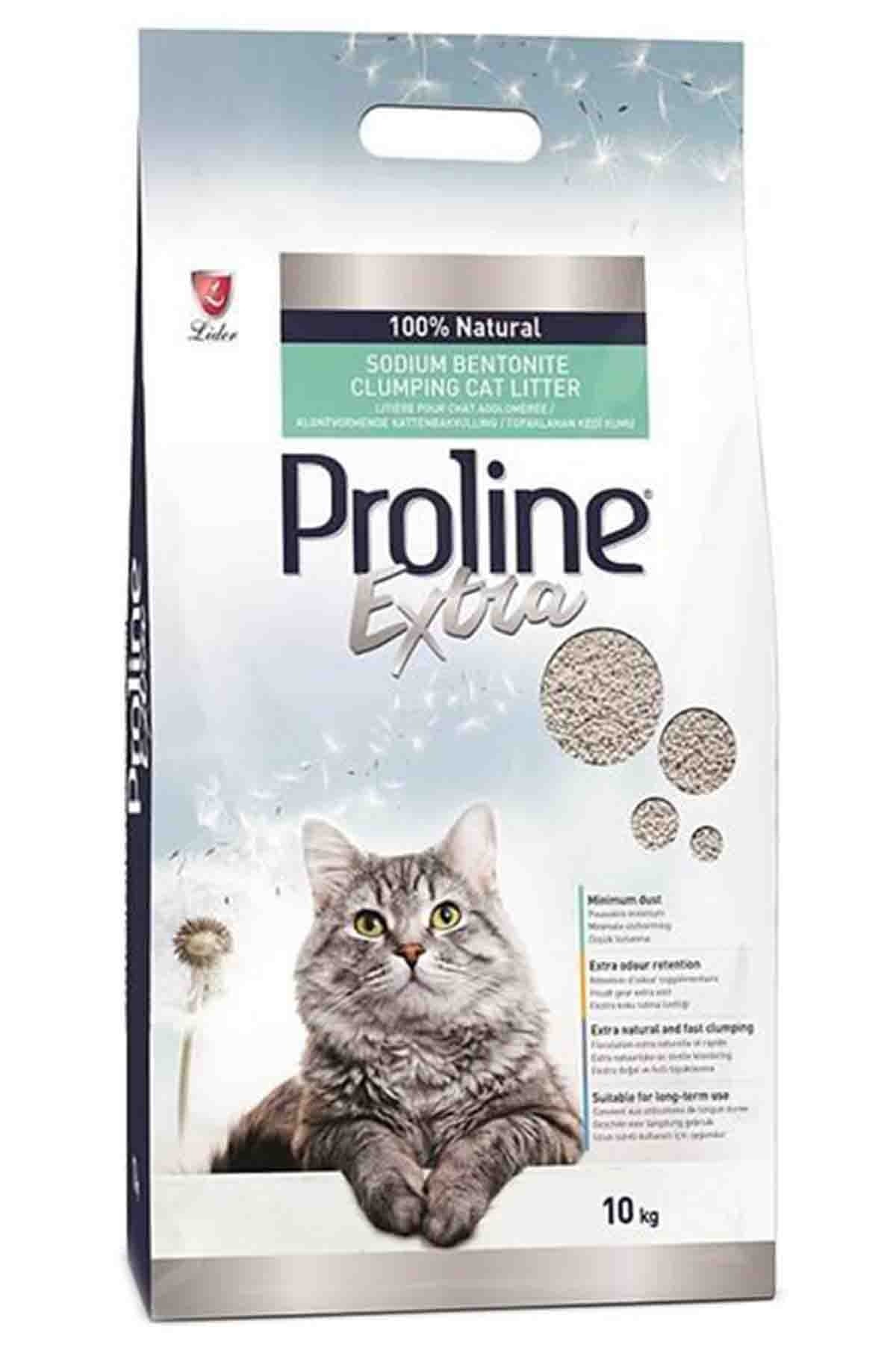PROLINE Ekstra Topaklanan Sodyum Bentonit Kedi Kumu 10 Lt